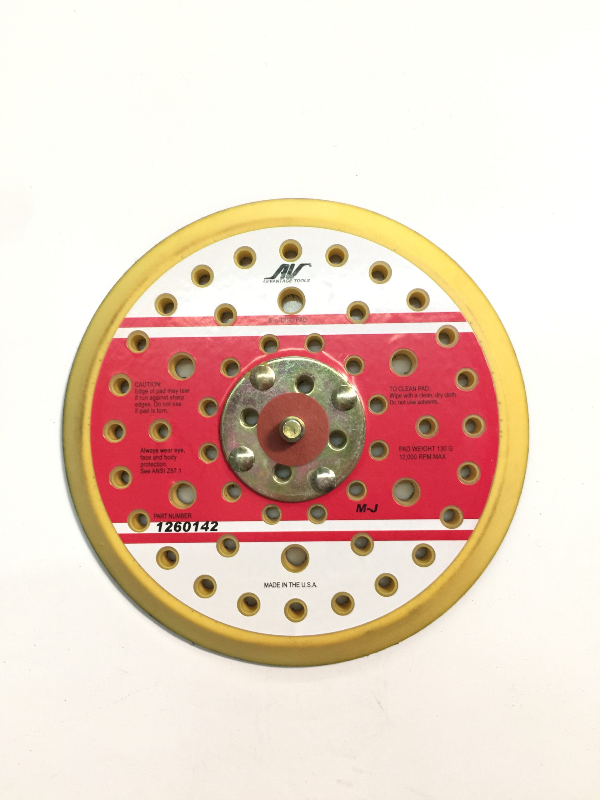 6 Inch Many Hole Screen Abasive Hook Loop Back Up Pad by AirVantage