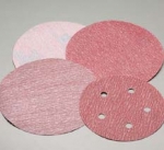 Carborundum 5 Inch 5 Hole Red Hook and Loop Discs Grits 80 - 600