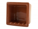 H66R Ceramic Recessed Soap Dish for Tile Showers and Baths 6 x 6