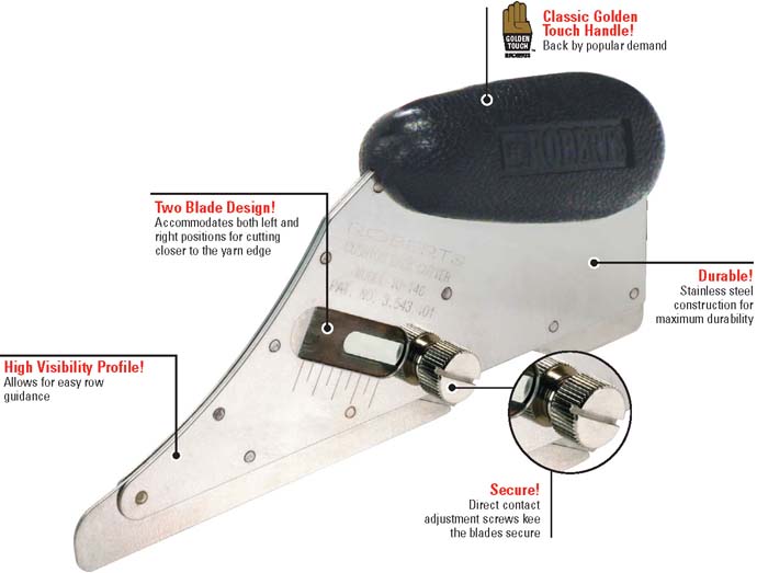 Roberts 10147 Cushion Back Carpet Cutter with Row Finder