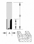 Velepec Flat Bottom Plunge Cutting Router Bits