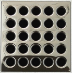 Ebbe Shower Floor Drain  Square Metal Grate Cover